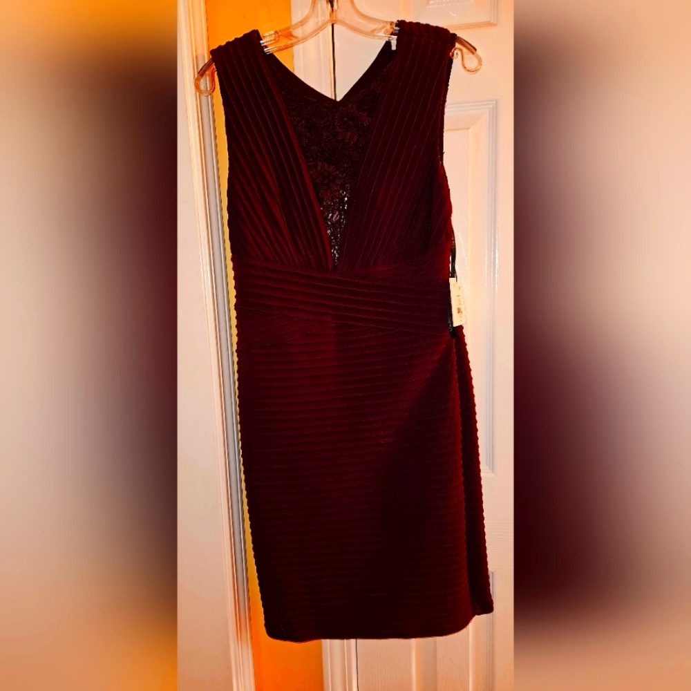 Calvin Klein Beautiful Burgandy Dress!